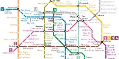 Mexico City tube mapa