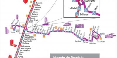 Mapa ng metrobus Mexico City