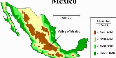 Mapa ng lambak ng Mexico