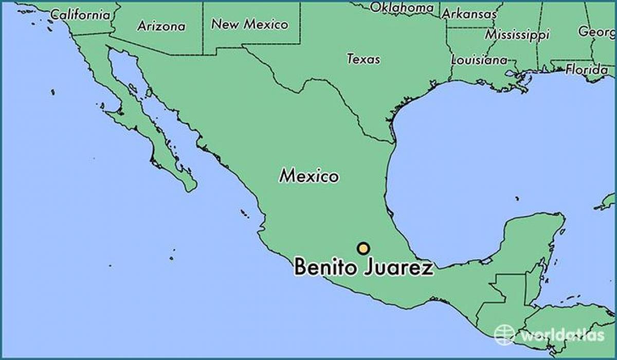 benito juarez ng Mexico map