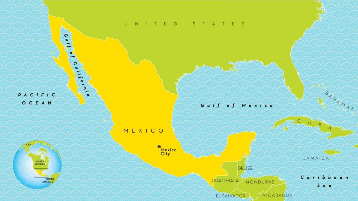 isang mapa ng Mexico City