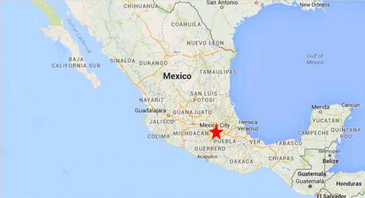 kabisera ng Mexico map