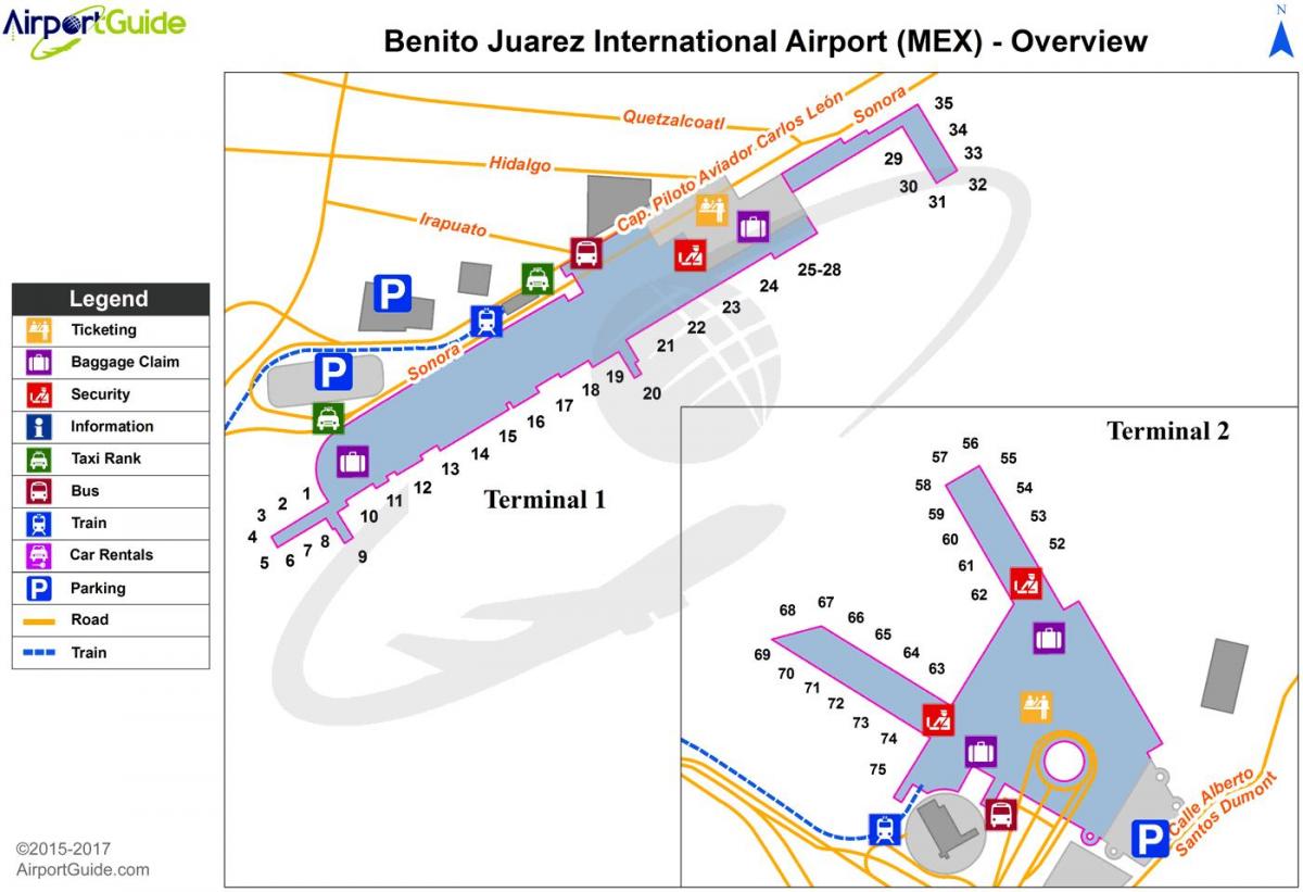 Mexico City airport gate mapa