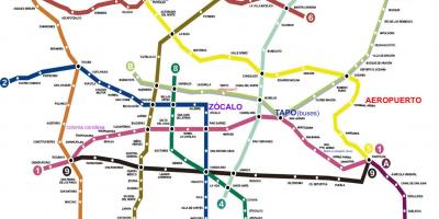 Mexico City tren mapa