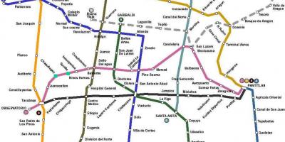 Mapa ng Mexico City bus 