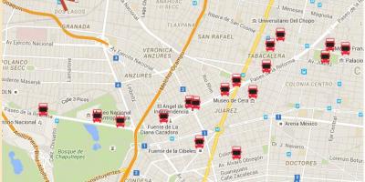 Turibus Mexico City ruta ng mapa